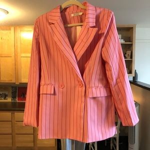 Princess Polly pink stripped blazer